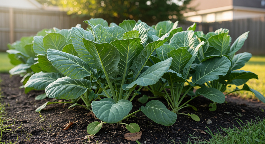 Collard Greens in a backyard garden